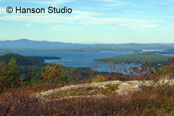 Alton, NH - View from Pine Mt. - Black Point with Ledges - Fall
